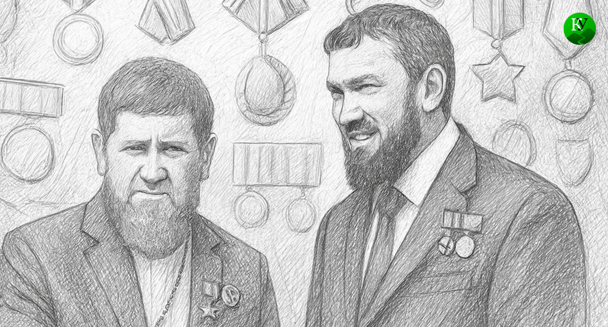 Вручение Кадырову награды: звание героя Чечни. Иллюстрация создана "Кавказским узлом" с помощью ИИ в программе Copilot Вручение Кадырову награды: звание героя Чечни. Иллюстрация создана "Кавказским узлом" с помощью ИИ в программе Copilot