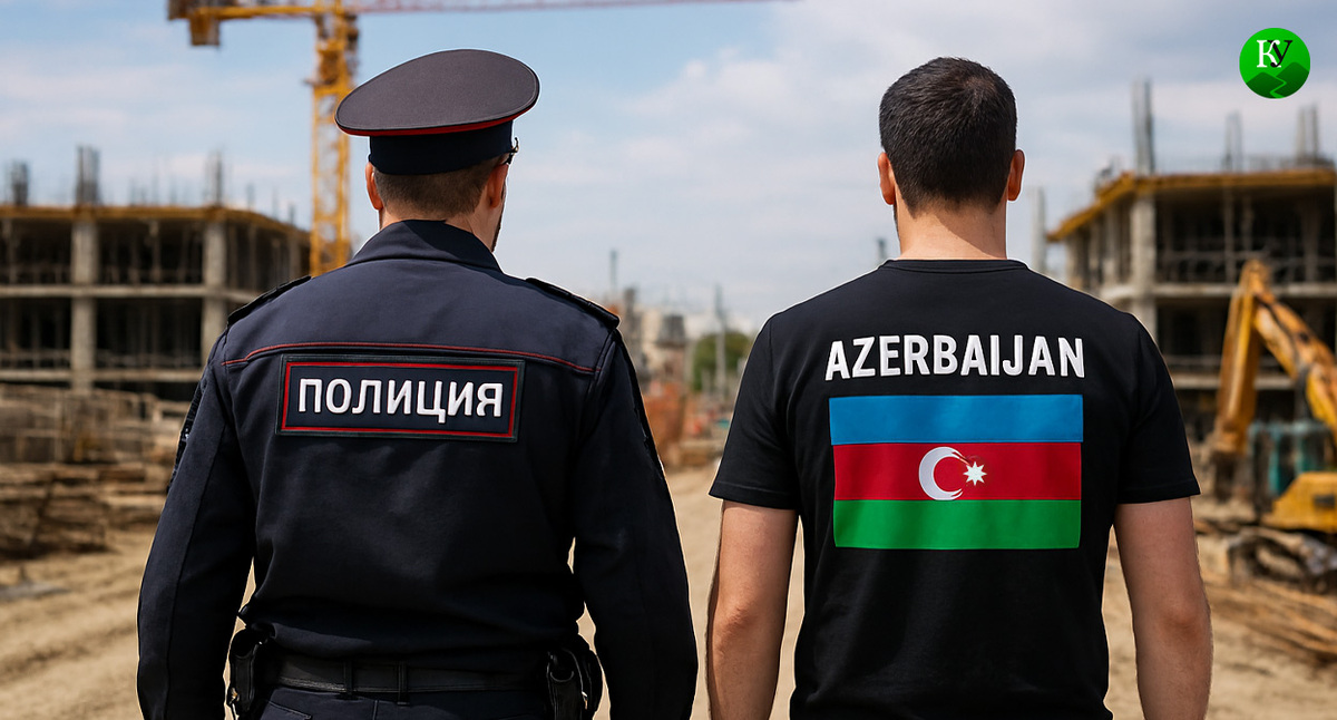 Полицейский и мигрант. Иллюстрация создана «Кавказским узлом» с помощью ИИ в программе Copilot Полицейский и мигрант. Иллюстрация создана «Кавказским узлом» с помощью ИИ в программе Copilot