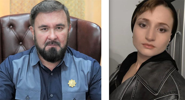 Мансур Солтаев и Айшат Баймурадова. Коллаж "Кавказского узла". Фото: https://chechnyatoday.com/news/367946 https://www.instagram.com/p/DQB2zbQAM_a/ принадлежит компании Meta деятельность которой запрещена в России Мансур Солтаев и Айшат Баймурадова. Коллаж "Кавказского узла". Фото: https://chechnyatoday.com/news/367946 https://www.instagram.com/p/DQB2zbQAM_a/ принадлежит компании Meta деятельность которой запрещена в России
