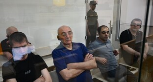Бывшие лидеры Карабаха в суде. Фото: https://ru.trend.az/azerbaijan/politics/4084873.html
