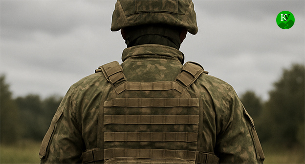 Военнослужащий. Иллюстрация "Кавказского узла" созданная при помощи ИИ в программе Copilot