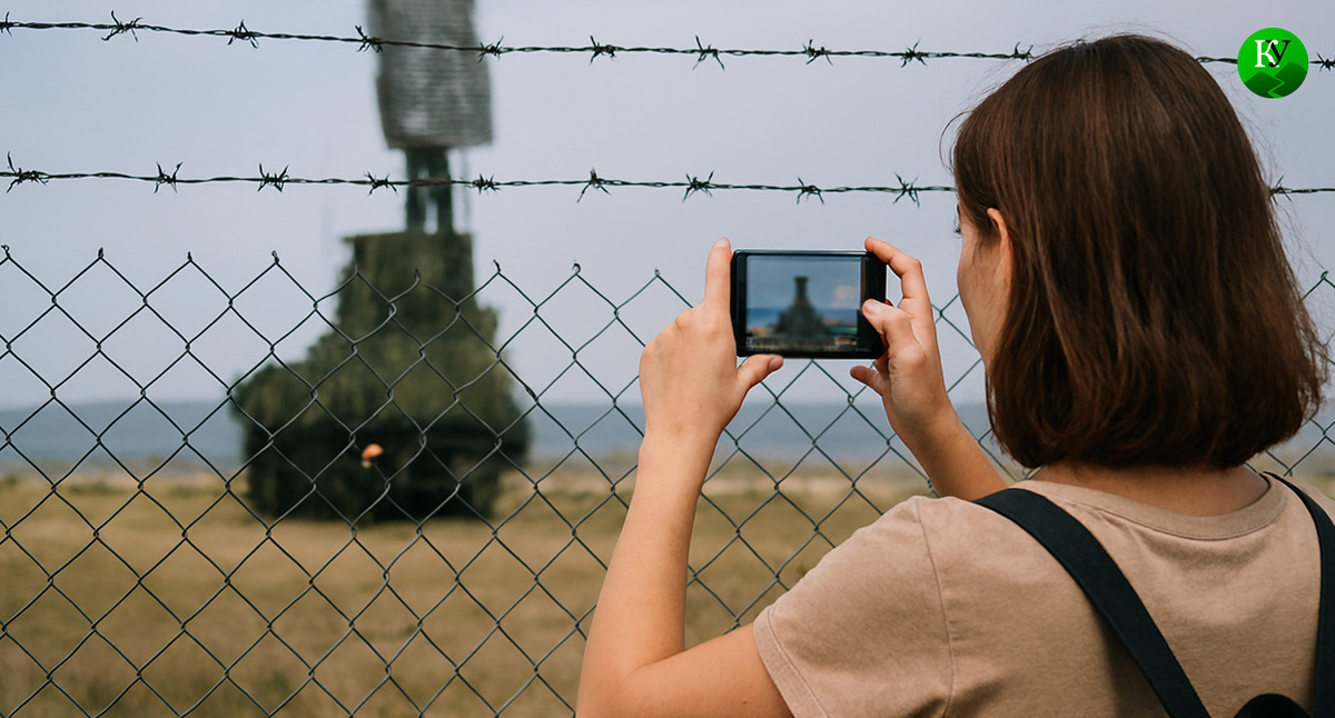 Девушка фотографирует военный объект. Иллюстрация создана «Кавказским узлом» с помощью ИИ в программе Copilot Девушка фотографирует военный объект. Иллюстрация создана «Кавказским узлом» с помощью ИИ в программе Copilot
