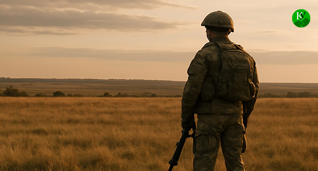 Военный. Иллюстрация "Кавказского узла" созданная ИИ с помощью программы Copilot