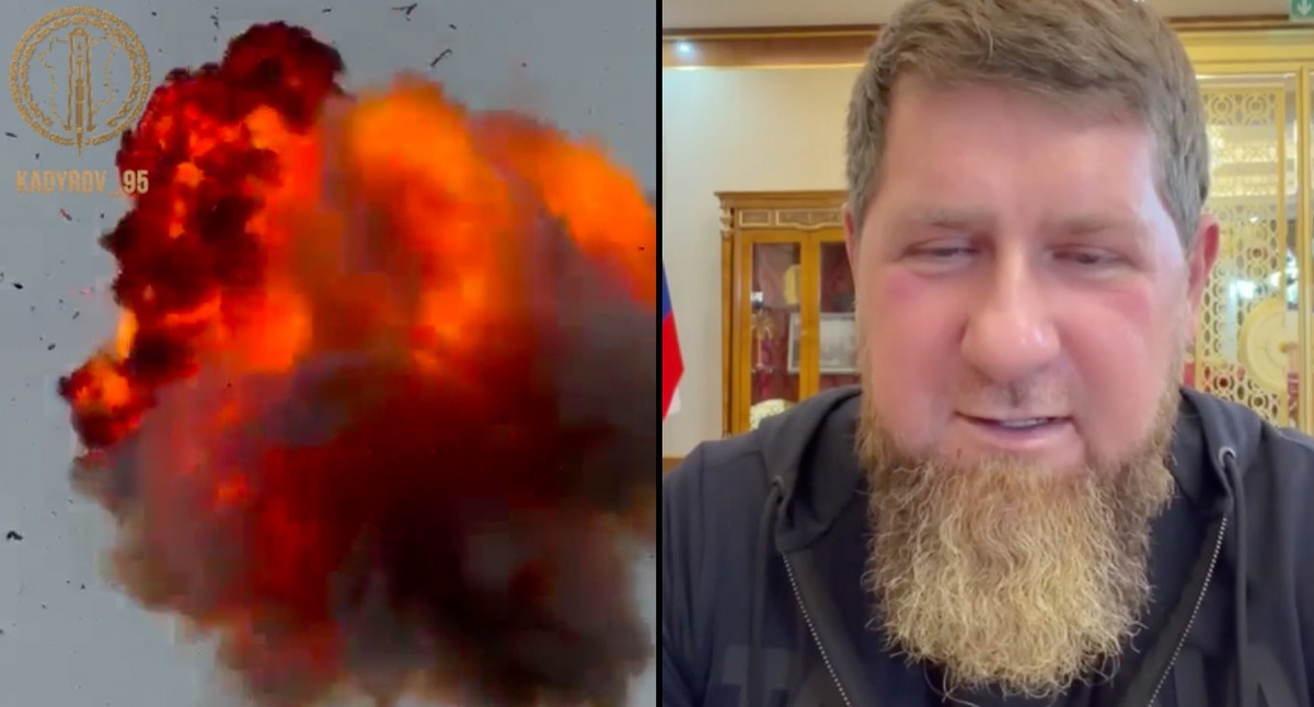 Кадыров и взрыв БПЛА. Кадры из видео: https://t.me/RKadyrov_95 Кадыров и взрыв БПЛА. Кадры из видео: https://t.me/RKadyrov_95