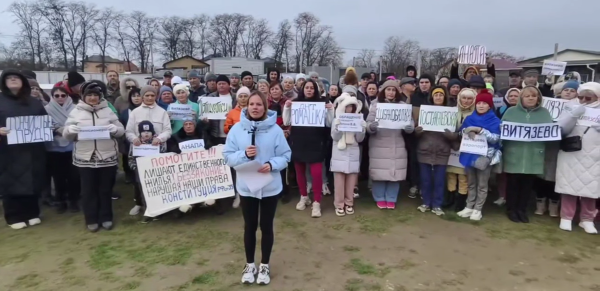 A still from a video message from Kuban residents. Photo: MAKOVOZOVY / Telegram