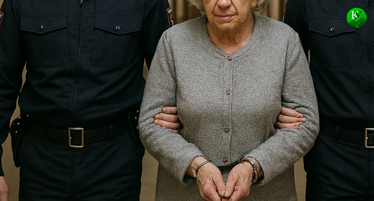 Security forces escort a pensioner. Illustration created by Caucasian Knot using AI in the Copilot program. Security forces escort a pensioner. Illustration created by Caucasian Knot using AI in the Copilot program.