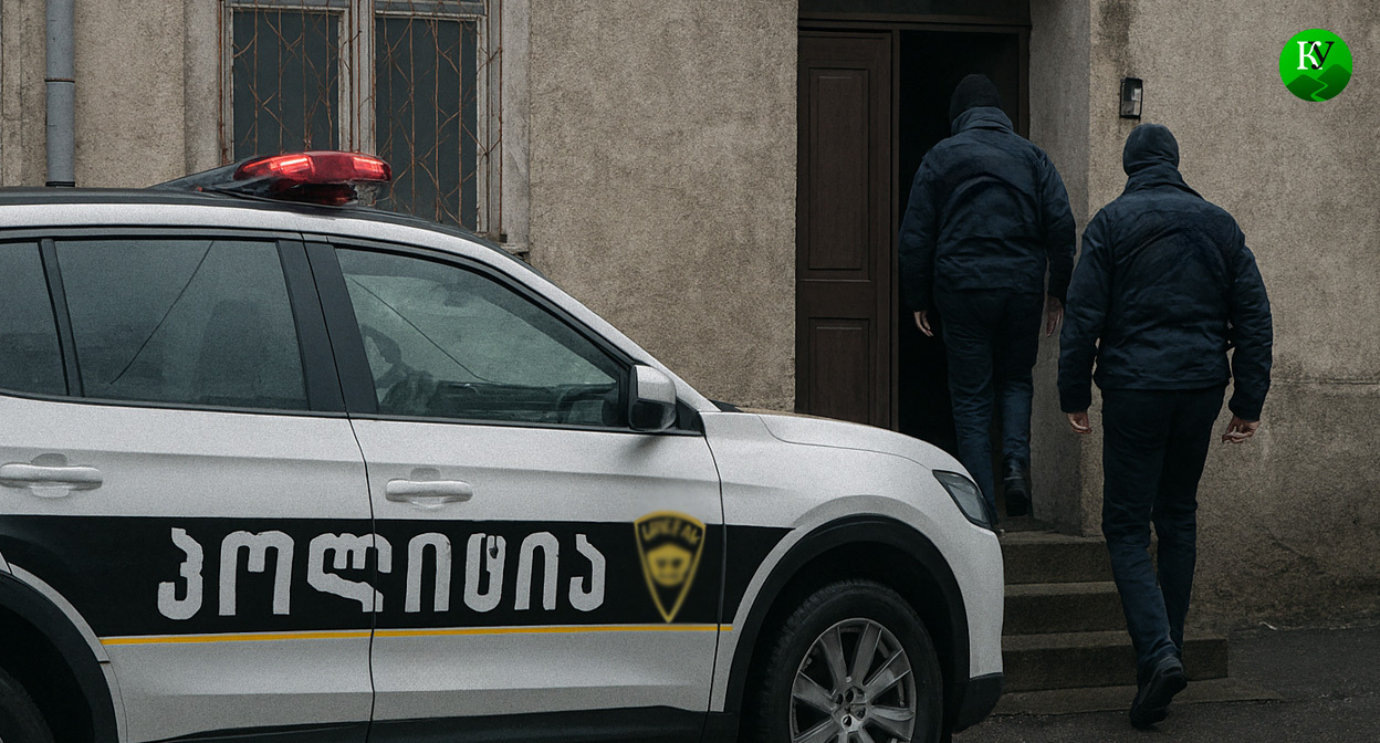 Грузинские силовики. Иллюстрация создана «Кавказским узлом» с помощью ИИ в программе Copilot