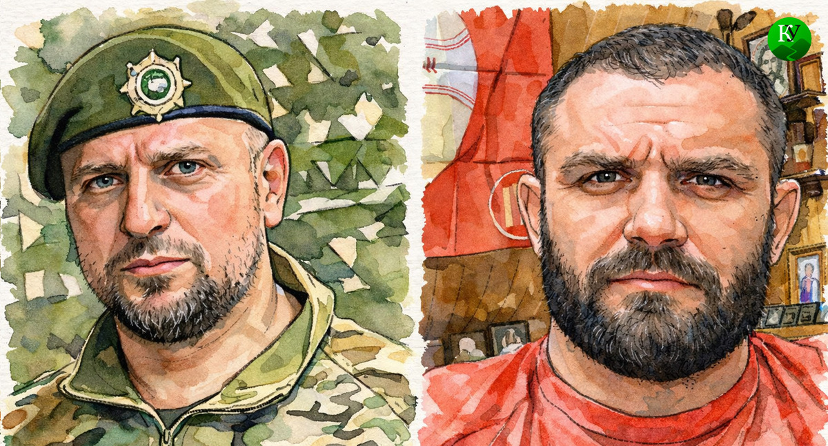 Апти Алаудинов (слева) и Макс Дивнич. Иллюстрация создана "Кавказским узлом" при помощи ИИ в программе Copilot Апти Алаудинов (слева) и Макс Дивнич. Иллюстрация создана "Кавказским узлом" при помощи ИИ в программе Copilot