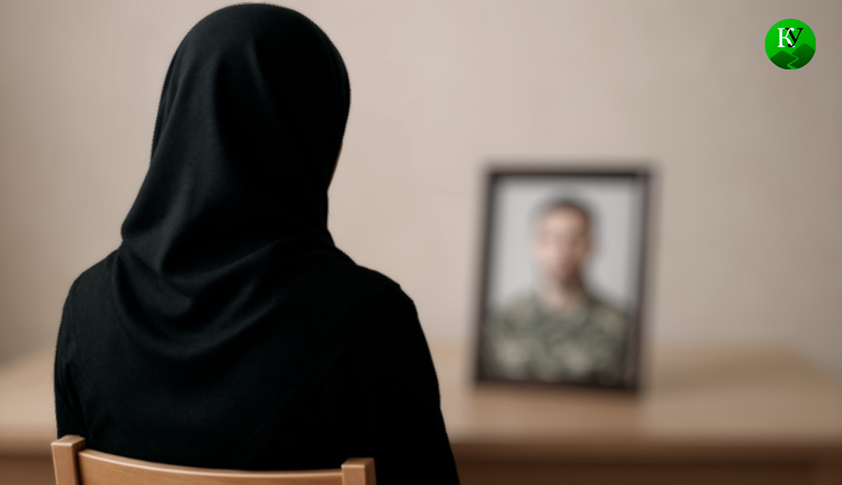 Женщина в черном платке. Иллюстрация создана «Кавказским узлом» с помощью ИИ в программе Copilot