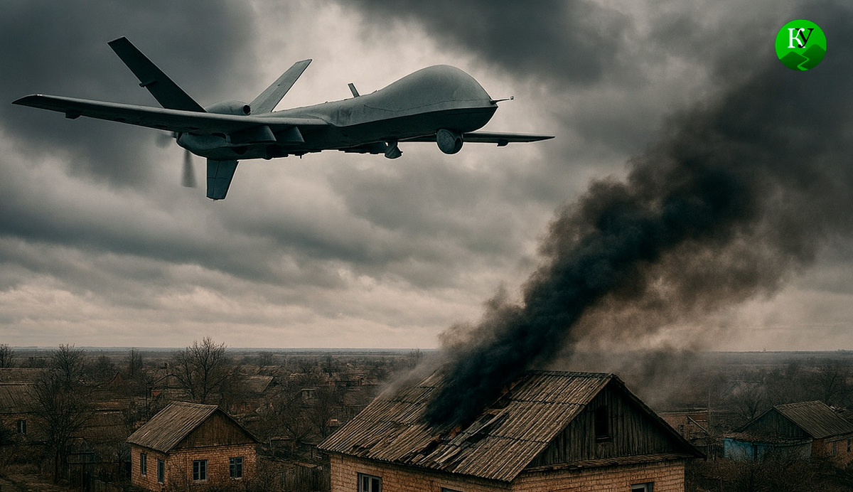 БПЛА над домами. Иллюстрация создана «Кавказским узлом» с помощью ИИ в программе Copilot БПЛА над домами. Иллюстрация создана «Кавказским узлом» с помощью ИИ в программе Copilot