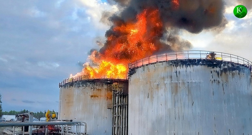 Пожар на нефтебазе. Иллюстрация создана «Кавказским узлом» с помощью ИИ в программе Copilot Пожар на нефтебазе. Иллюстрация создана «Кавказским узлом» с помощью ИИ в программе Copilot