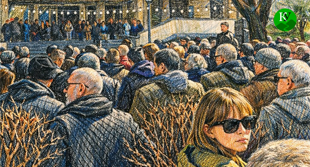 Акция протеста. Иллюстрация "Кавказского узла" созданная ИИ при помощи программы Copilot Акция протеста. Иллюстрация "Кавказского узла" созданная ИИ при помощи программы Copilot