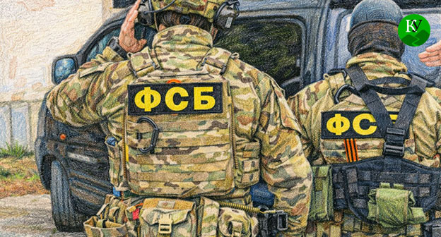 Сотрудники ФСБ. Иллюстрация создана "Кавказским узлом" при помощи ИИ в программе Copilot Сотрудники ФСБ. Иллюстрация создана "Кавказским узлом" при помощи ИИ в программе Copilot