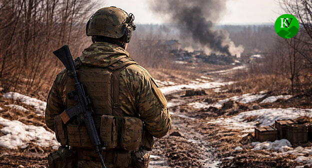 Военнослужащий. Иллюстрация создана "Кавказским узлом" при помощи ИИ в программе Copilot