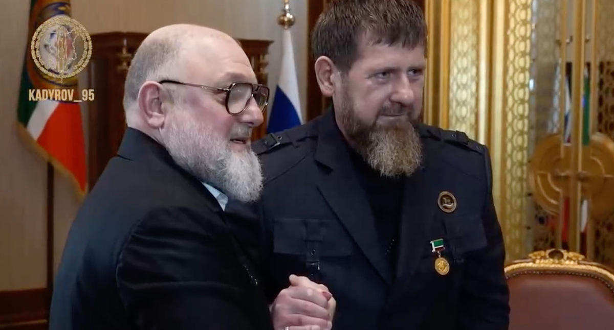 Умаров и Кадыров. Кадр из видео: https://t.me/RKadyrov_95/6481