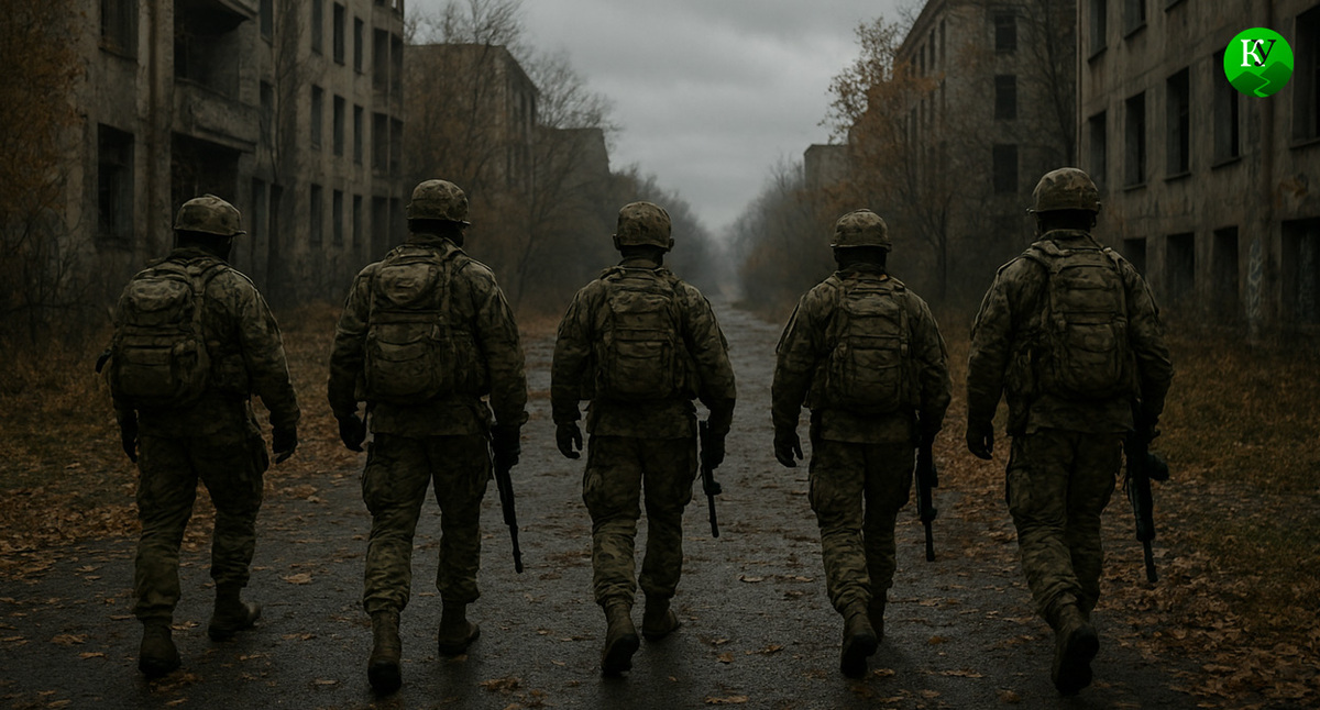 Военные на СВО. Иллюстрация создана «Кавказским узлом» с помощью ИИ в программе Copilot