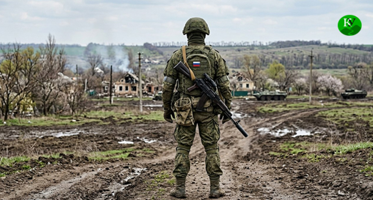 Военнослужащий. Иллюстрация создана "Кавказским узлом" при помощи ИИ в программе Copilot