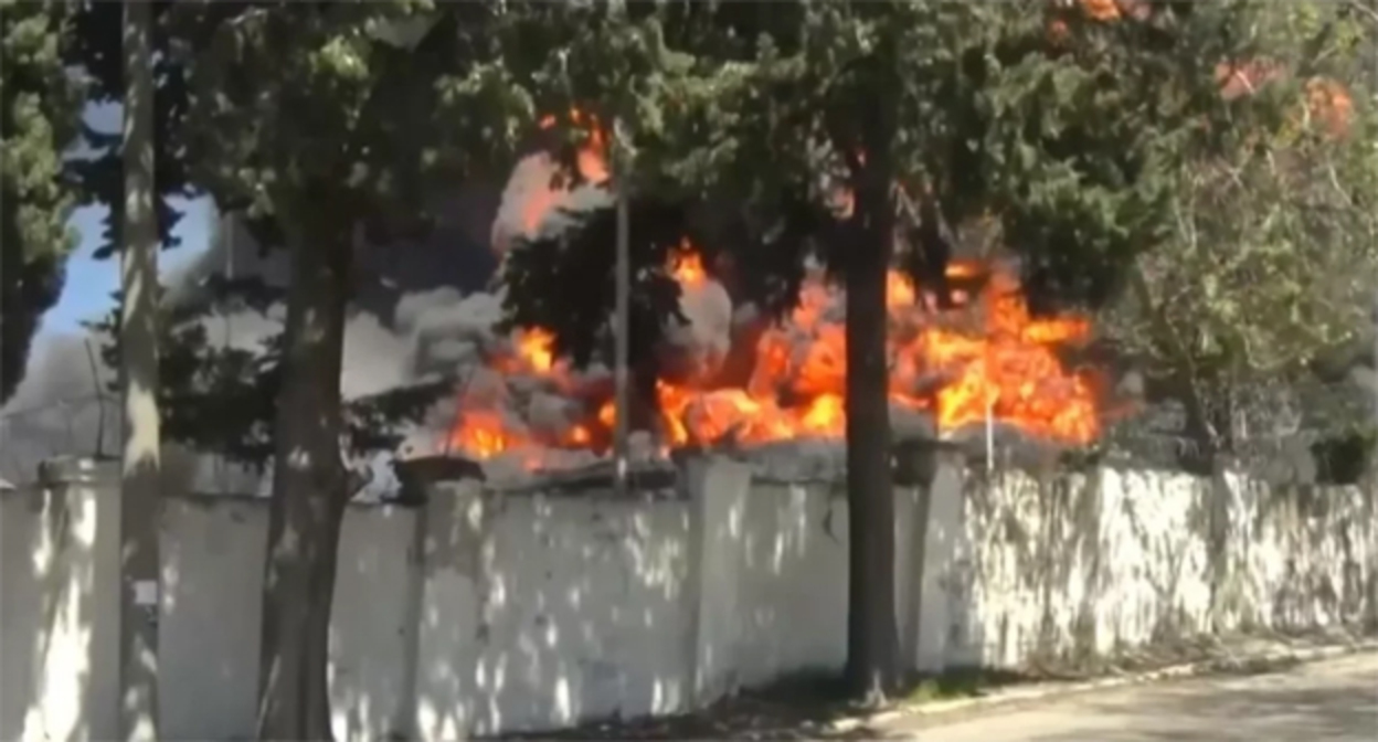 Пожар в Туапсе. 28 апреля 2026 г. Скриншот видео Скриншот видео https://t.me/opershtab23/15822