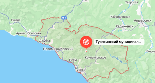 Туапсинский муниципальный округ. Скриншот сервиса "Яндекс.Карты" Туапсинский муниципальный округ. Скриншот сервиса "Яндекс.Карты"