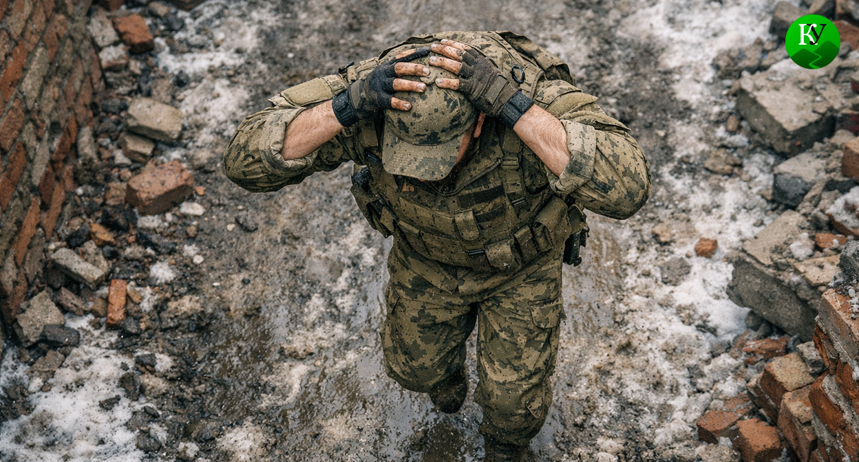 Военный на СВО. Иллюстрация создана «Кавказским узлом» с помощью ИИ в программе Copilot