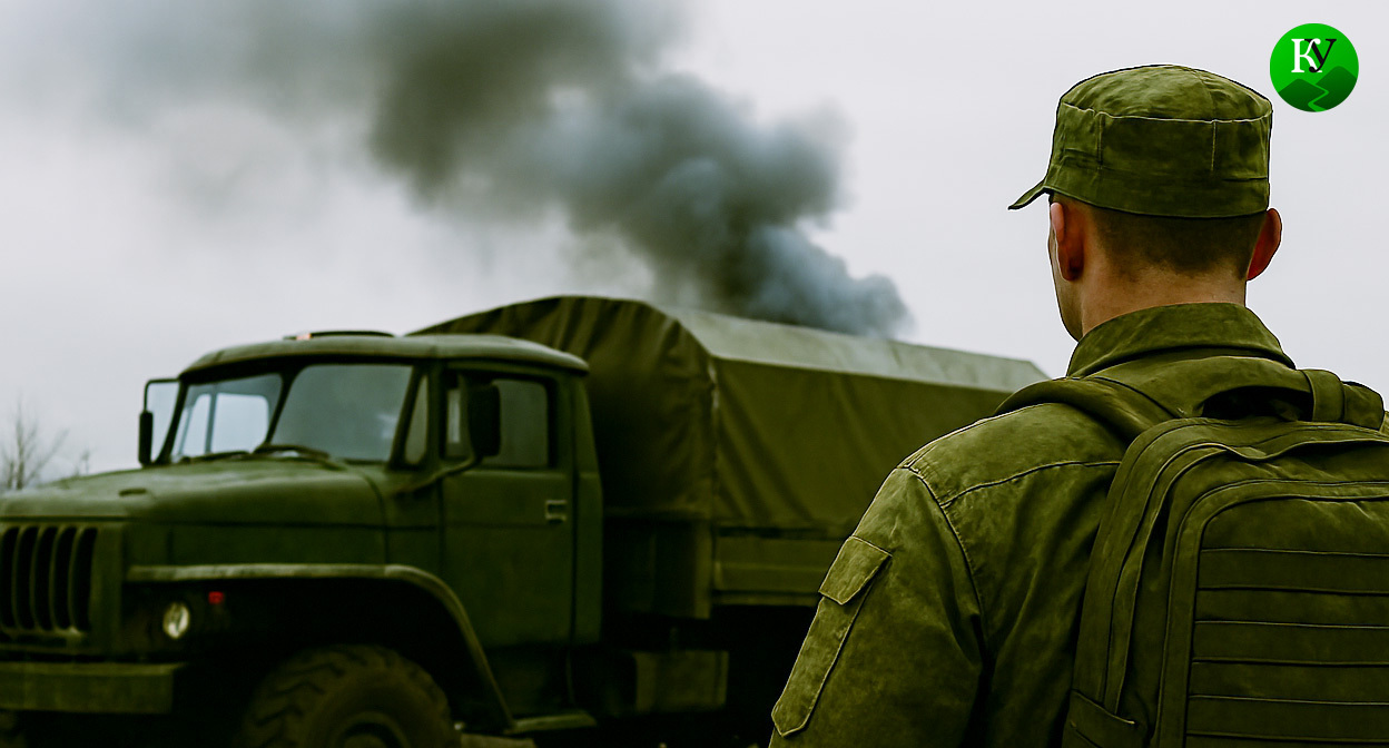 Военный на СВО. Иллюстрация создана «Кавказским узлом» с помощью ИИ в программе Copilot