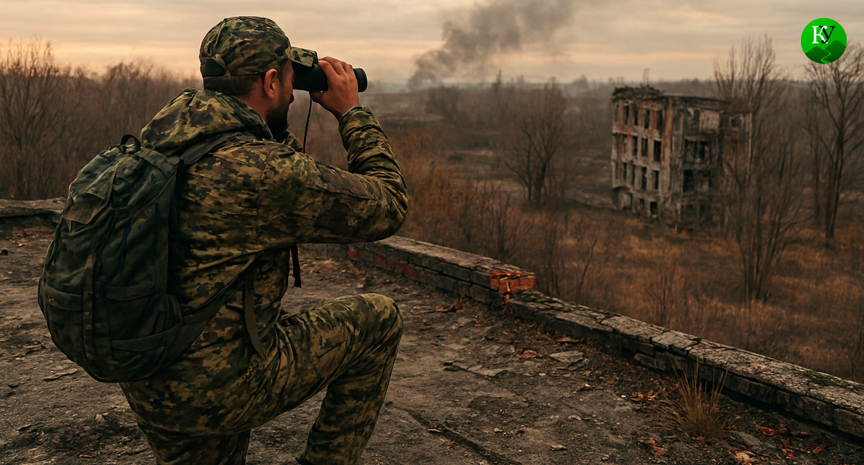 Военный на СВО. Иллюстрация создана «Кавказским узлом» с помощью ИИ в программе Copilot