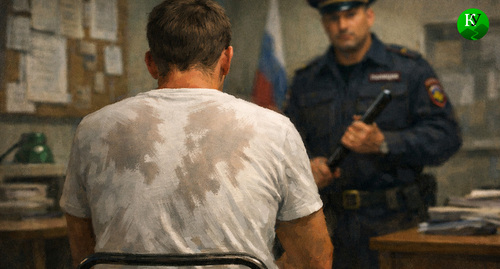 Пытки в полиции. Изображение создано "Кавказским узлом" при помощи ИИ в программе Copilot. Пытки в полиции. Изображение создано "Кавказским узлом" при помощи ИИ в программе Copilot.