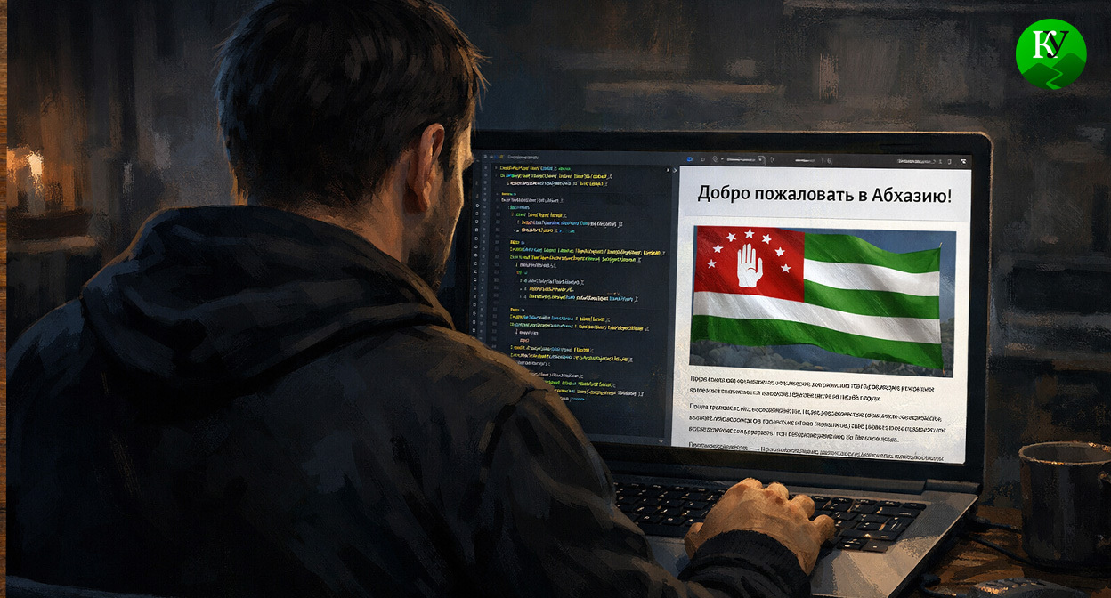 Хакер. Иллюстрация создана «Кавказским узлом» с помощью ИИ в программе Copilot