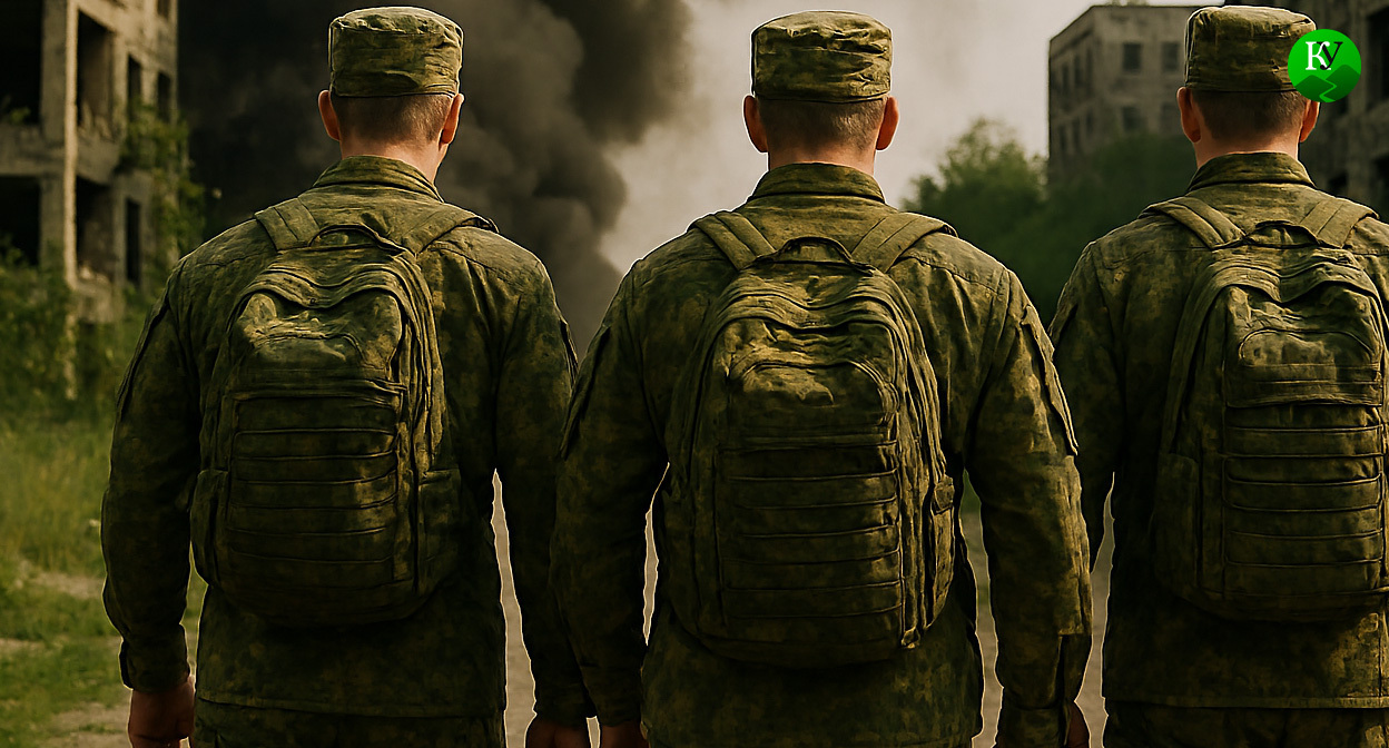 Военные на СВО. Иллюстрация создана «Кавказским узлом» с помощью ИИ в программе Copilot
