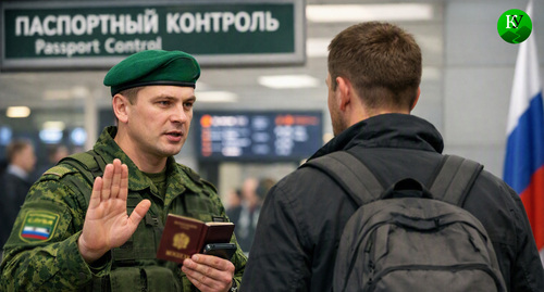 Проверка в аэропорту. Иллюстрация создана «Кавказским узлом» с помощью ИИ в программе Copilot Проверка в аэропорту. Иллюстрация создана «Кавказским узлом» с помощью ИИ в программе Copilot